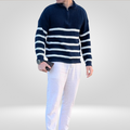 Men's Striped Half-Zip Sweater – Timeless Style and Elegant Comfort