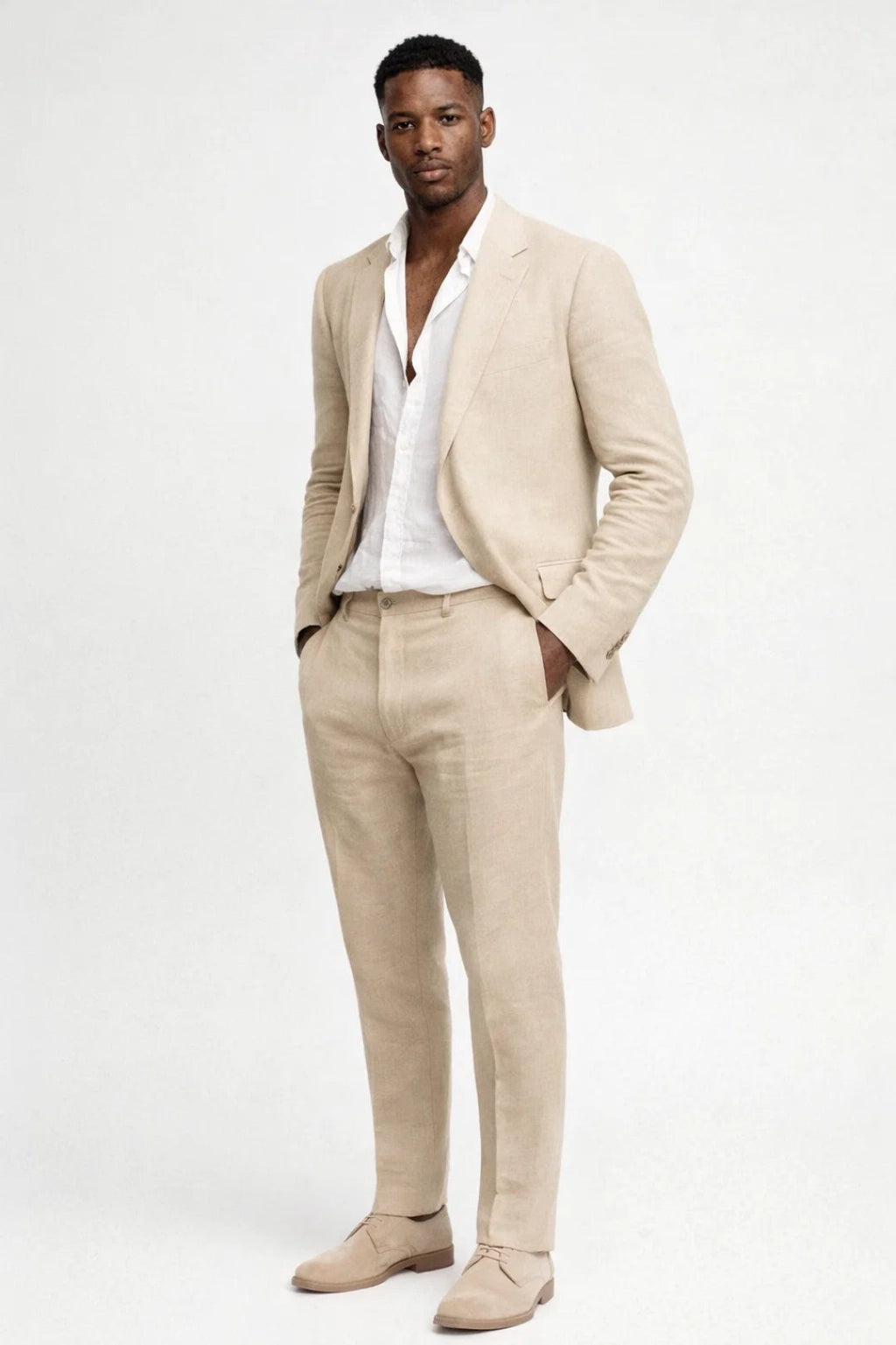 Two-Piece Linen Suit for Men | Regular Fit