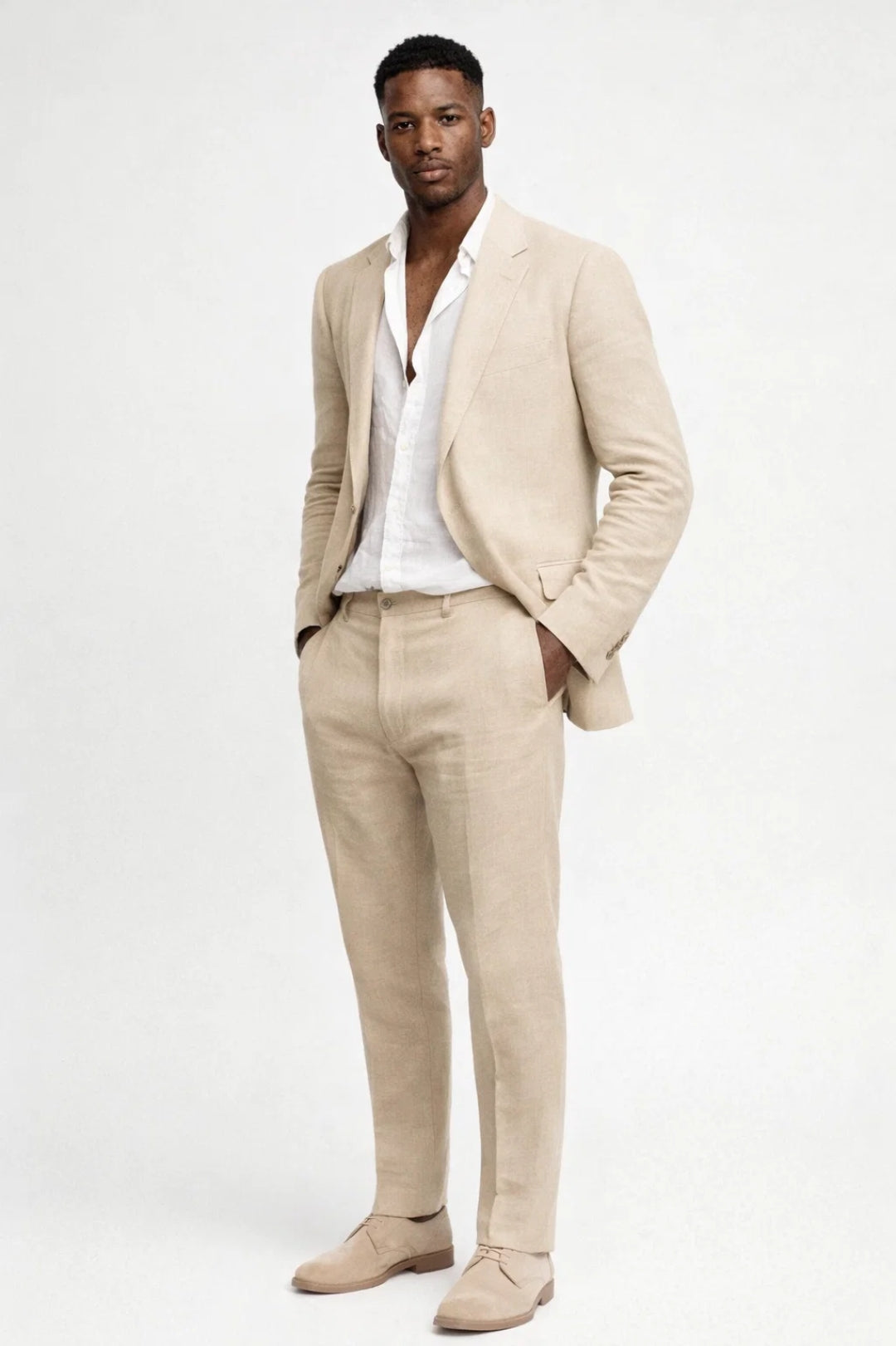 Two-Piece Linen Suit for Men | Regular Fit