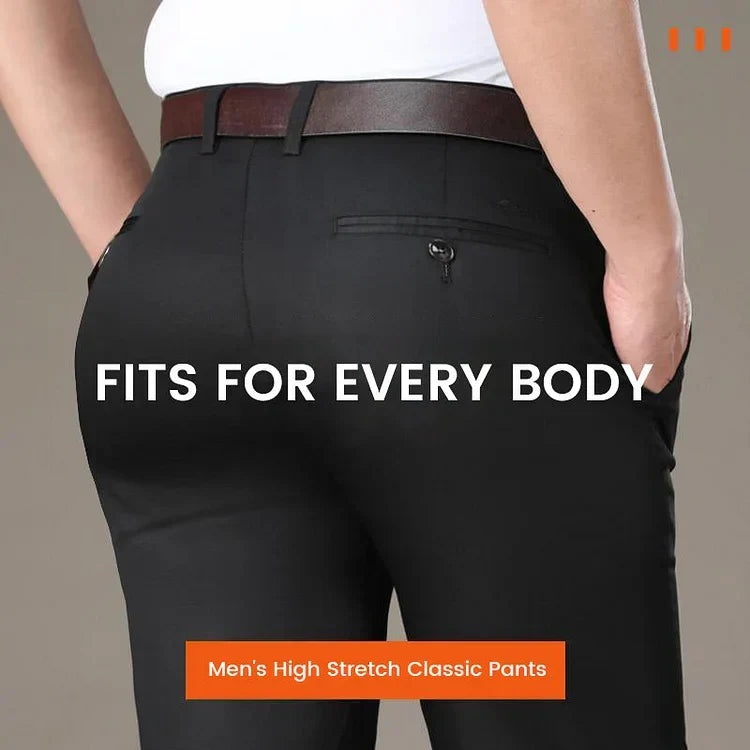 Stretch Loose Fit Pants with Elastic Waist and Pockets for Men | Workwear