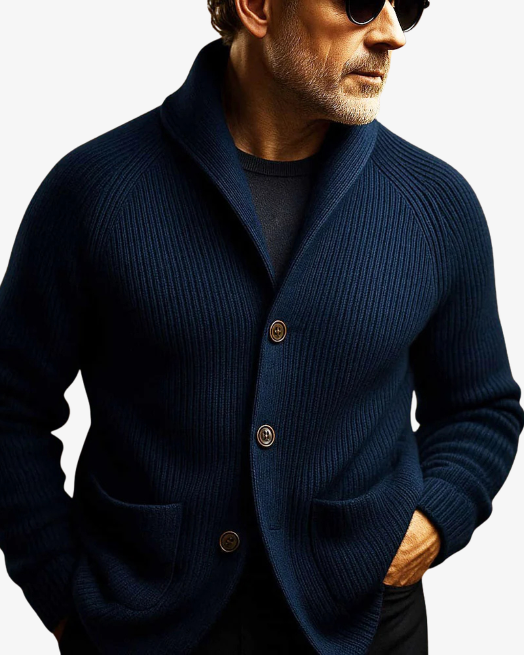 Knit Tailored Fit Button Front Cardigan Sweater for Men | Office and Casual Wear