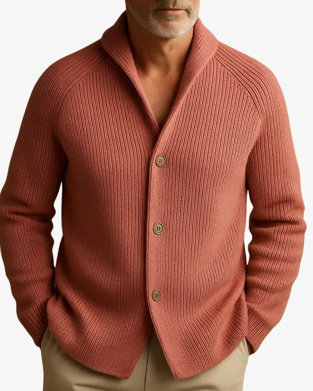 Knit Tailored Fit Button Front Cardigan Sweater for Men | Office and Casual Wear