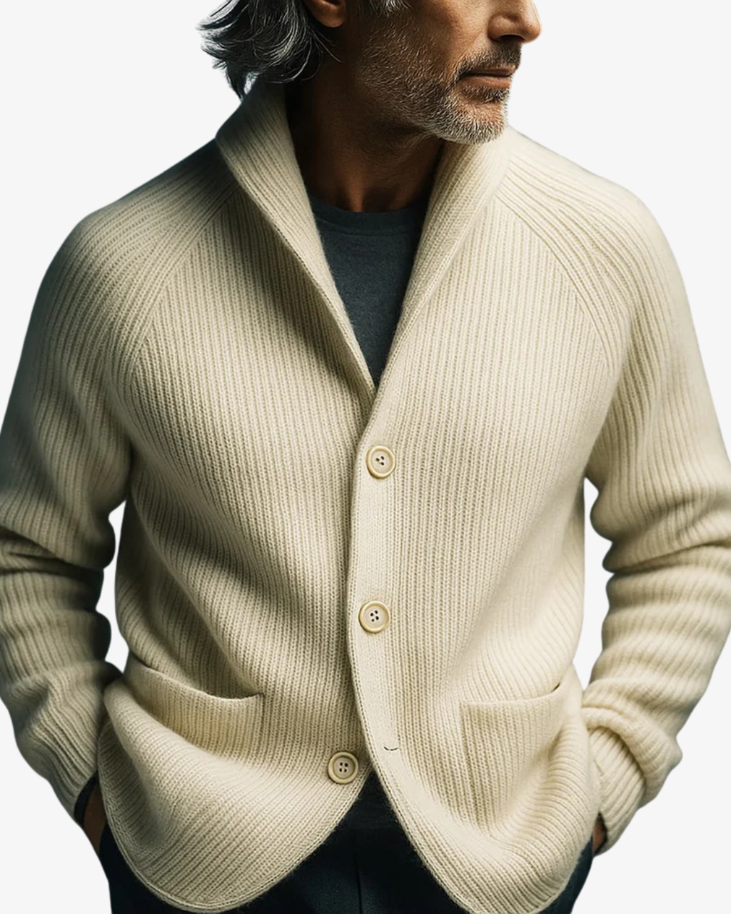 Knit Tailored Fit Button Front Cardigan Sweater for Men | Office and Casual Wear