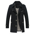 Men's Coat | Double-Breasted Long Cut Casual Winter Use