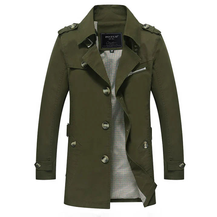 Men's Coat | Double-Breasted Long Cut Casual Winter Use