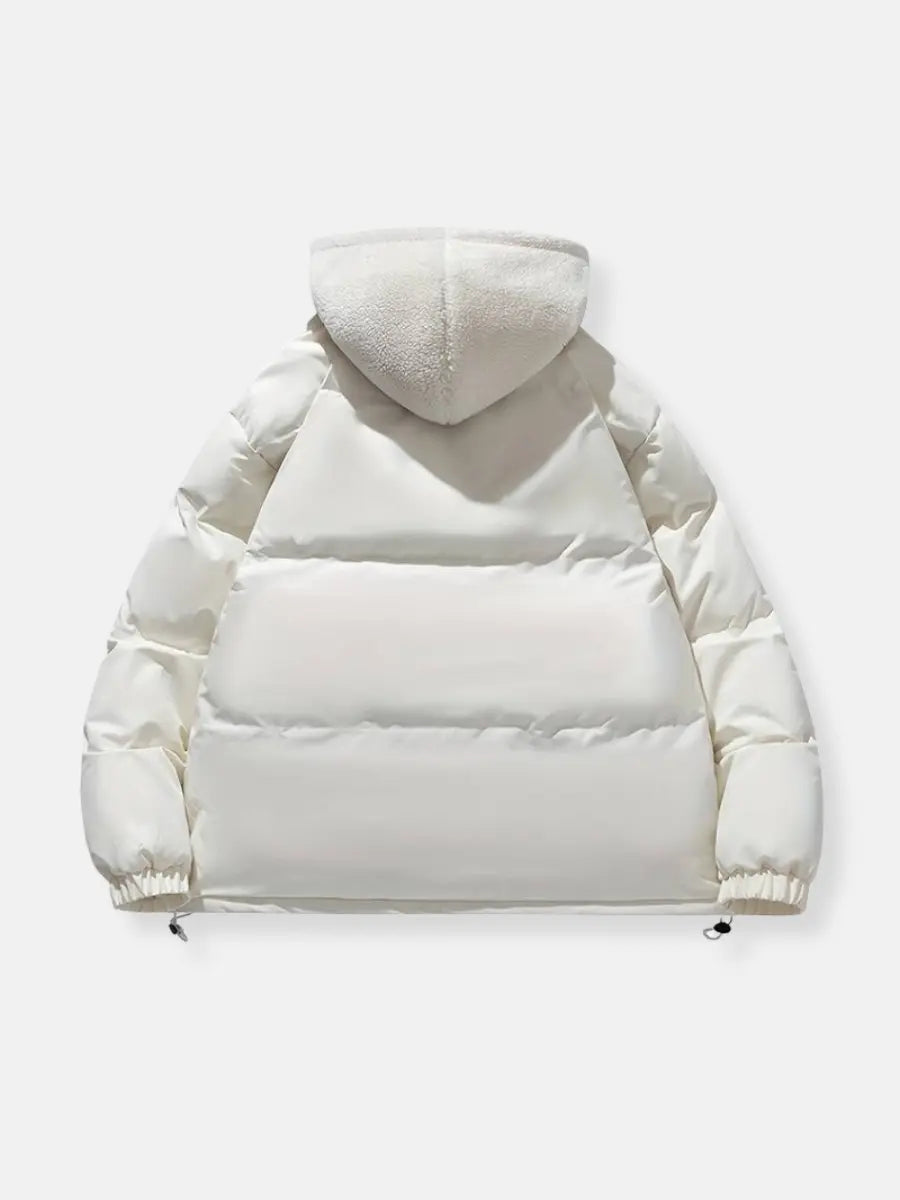 Warm Women's Winter Jacket with Zipper | Quilted with Hood