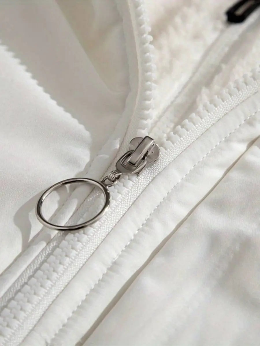 Warm Women's Winter Jacket with Zipper | Quilted with Hood