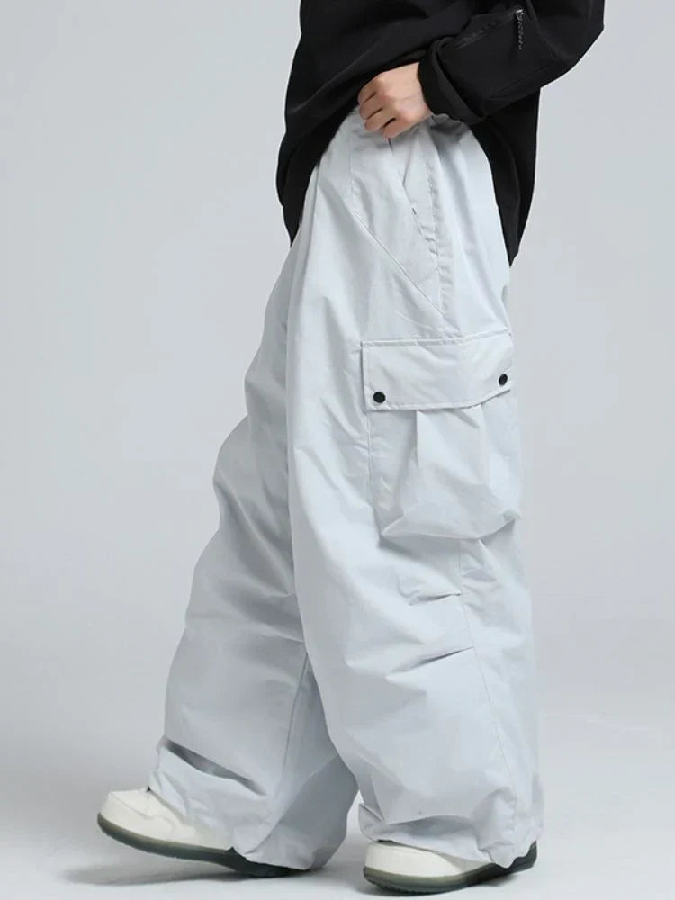 Loose Fit Baggy Cargo Snowboard Pants for Men | Winter Sports Multi Pocket