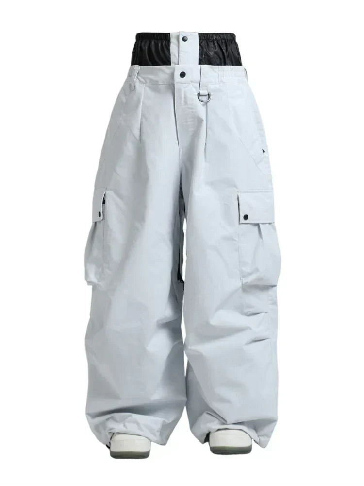 Loose Fit Baggy Cargo Snowboard Pants for Men | Winter Sports Multi Pocket
