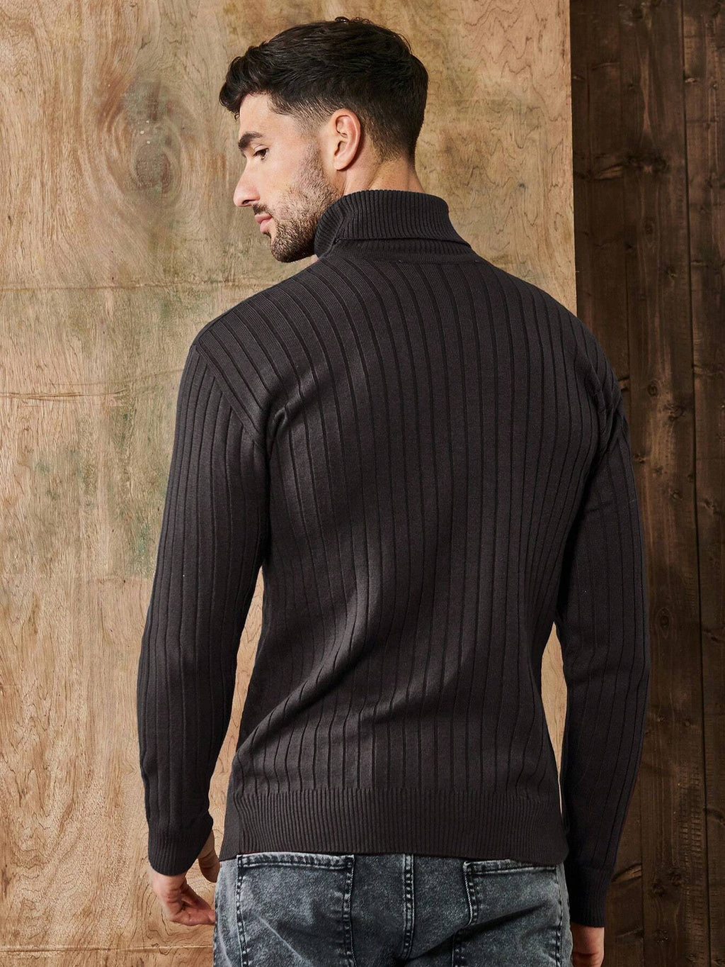 Men's Ribbed Turtleneck – Classic Sweater with Timeless Elegance