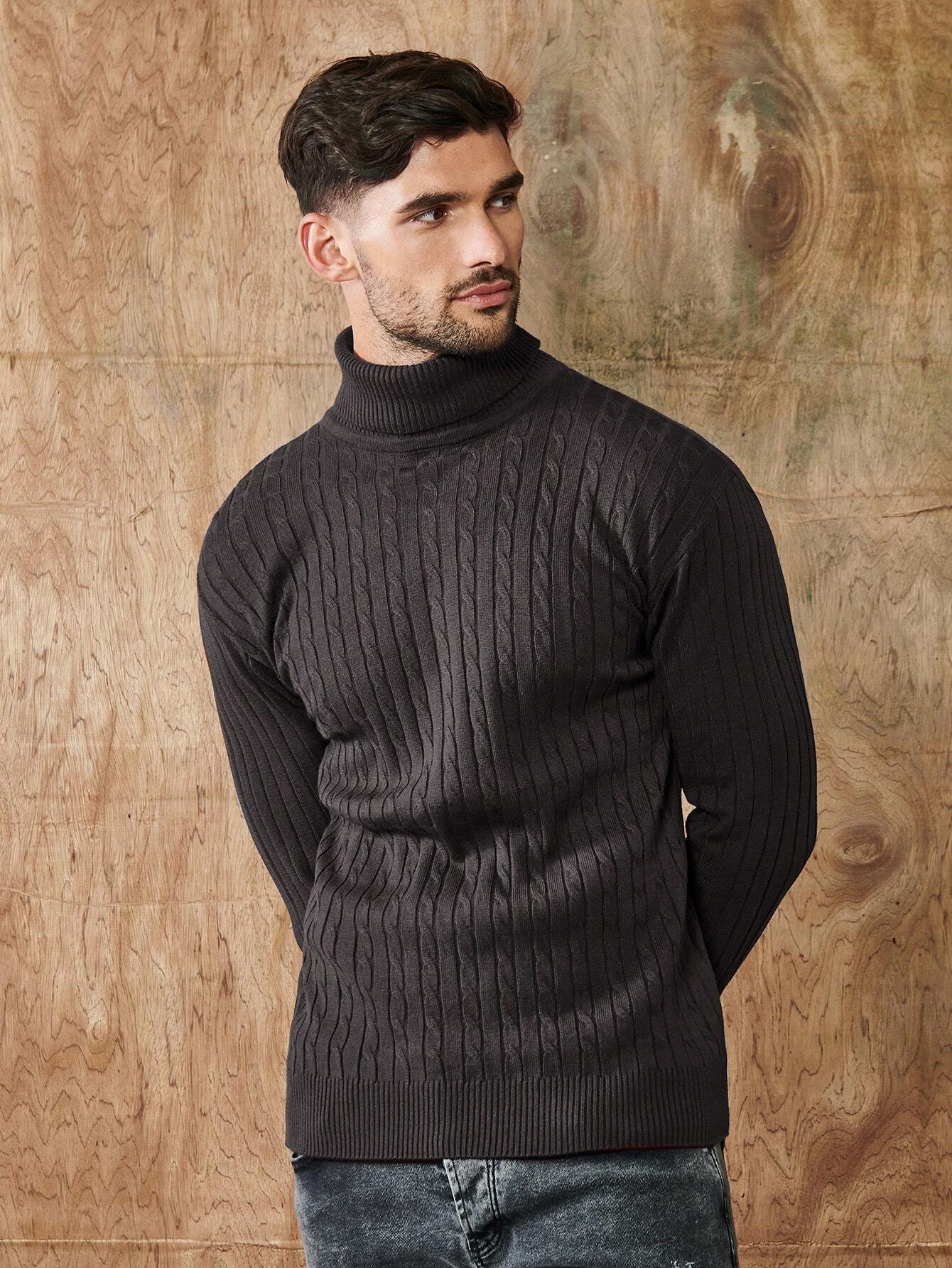 Men's Ribbed Turtleneck – Classic Sweater with Timeless Elegance