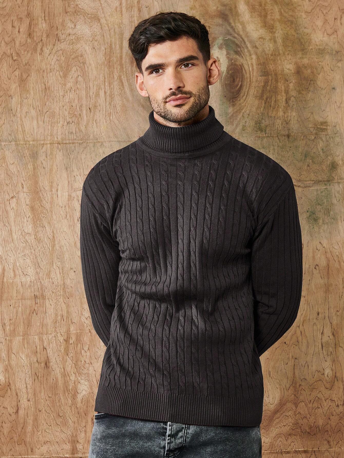 Men's Ribbed Turtleneck – Classic Sweater with Timeless Elegance