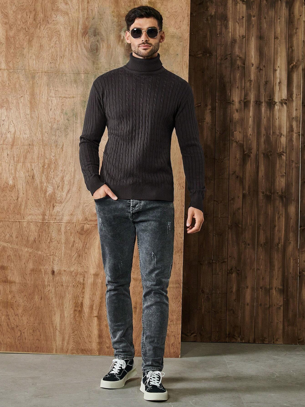 Men's Ribbed Turtleneck – Classic Sweater with Timeless Elegance