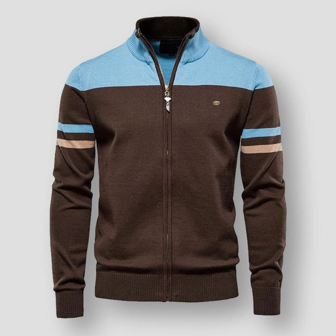 Heren™ Striped Zip-Up Sweater | Cotton | Comfortable and Stylish