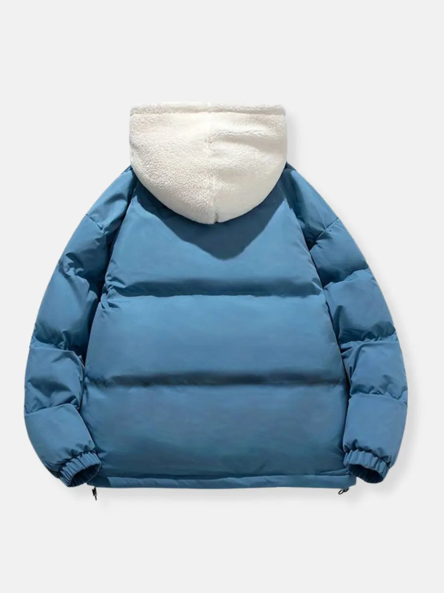Warm Women's Winter Jacket with Zipper | Quilted with Hood