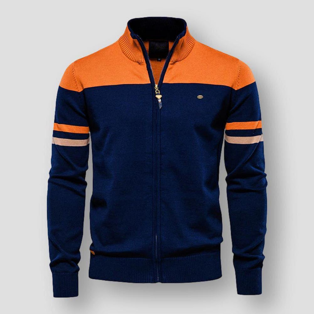 Heren™ Striped Zip-Up Sweater | Cotton | Comfortable and Stylish