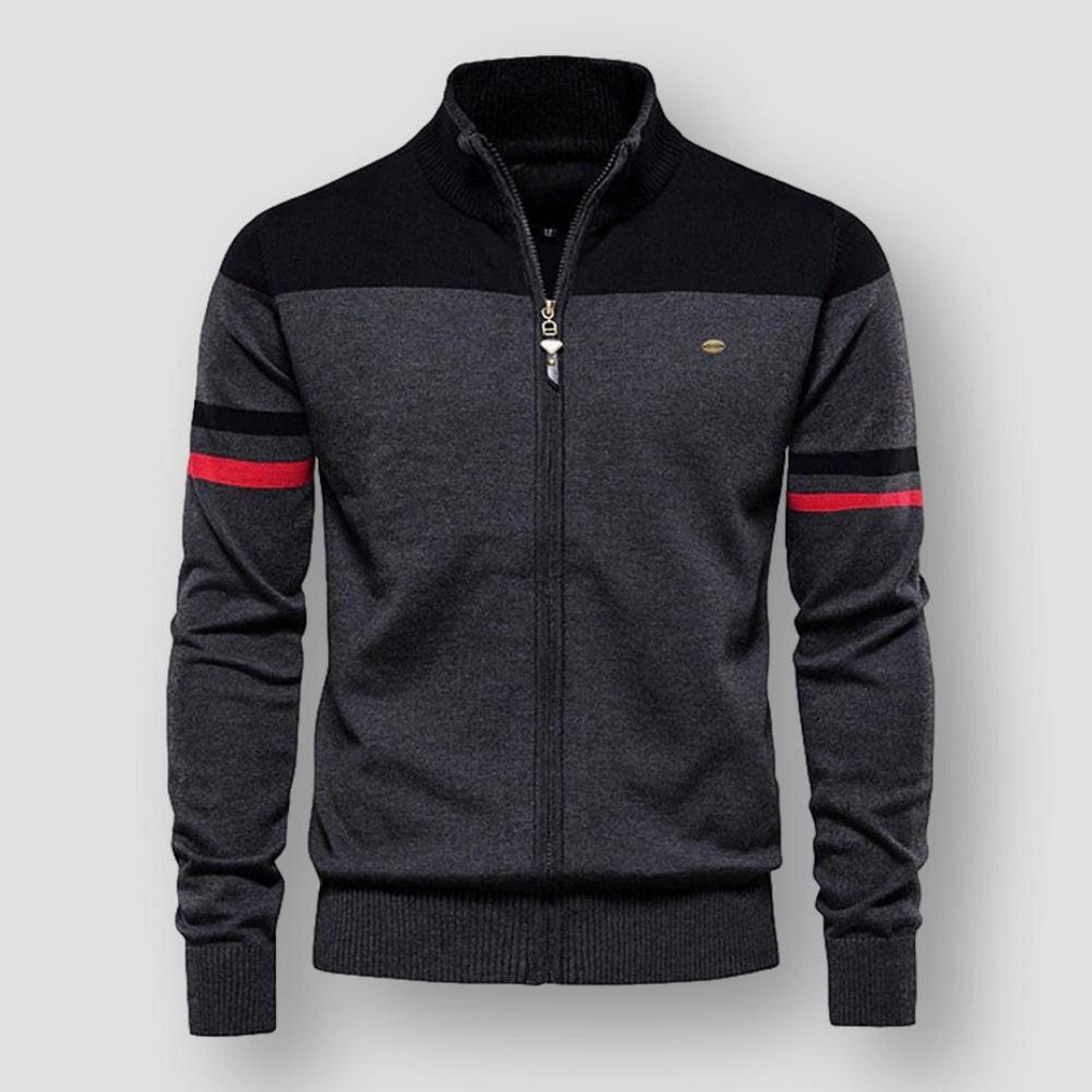 Heren™ Striped Zip-Up Sweater | Cotton | Comfortable and Stylish