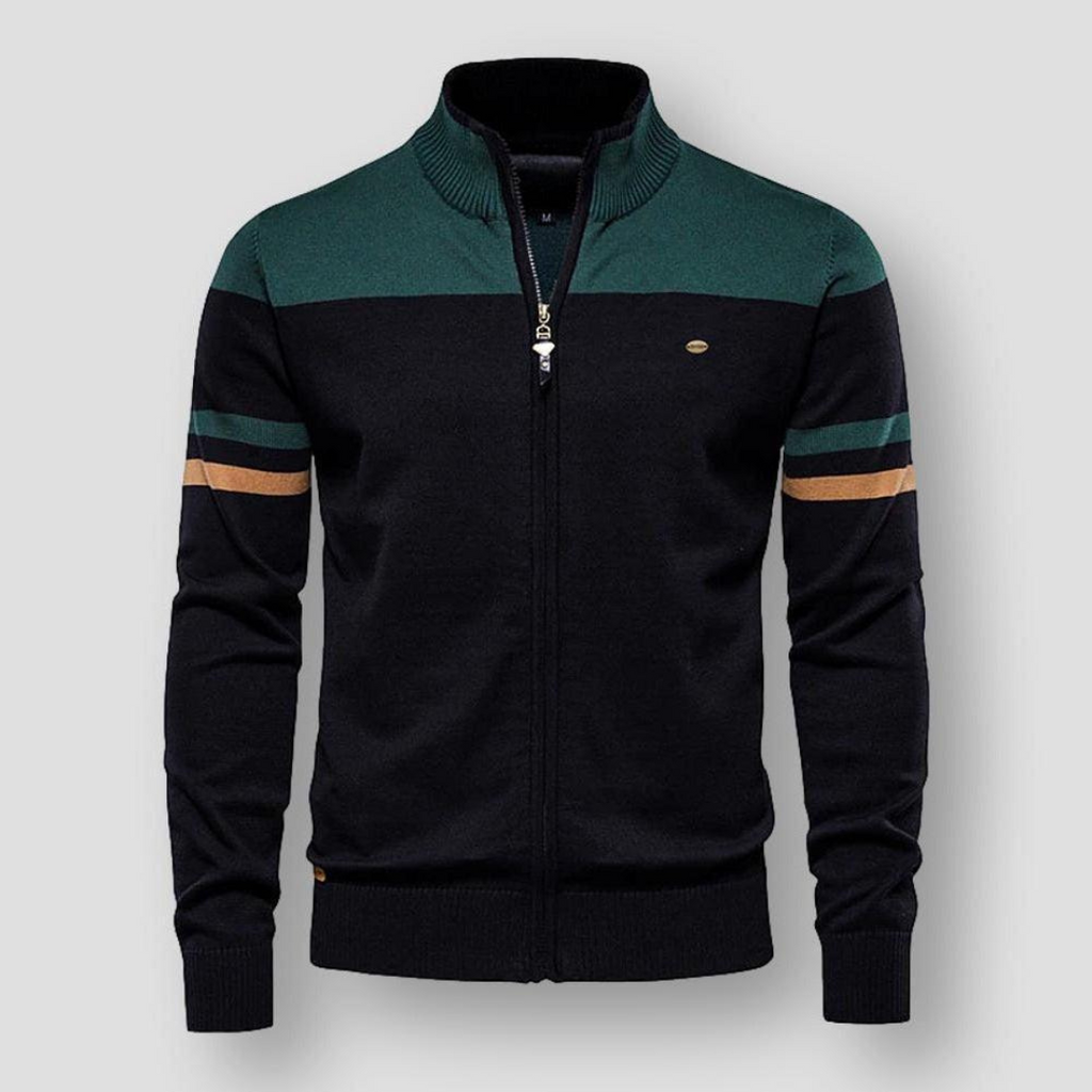 Heren™ Striped Zip-Up Sweater | Cotton | Comfortable and Stylish