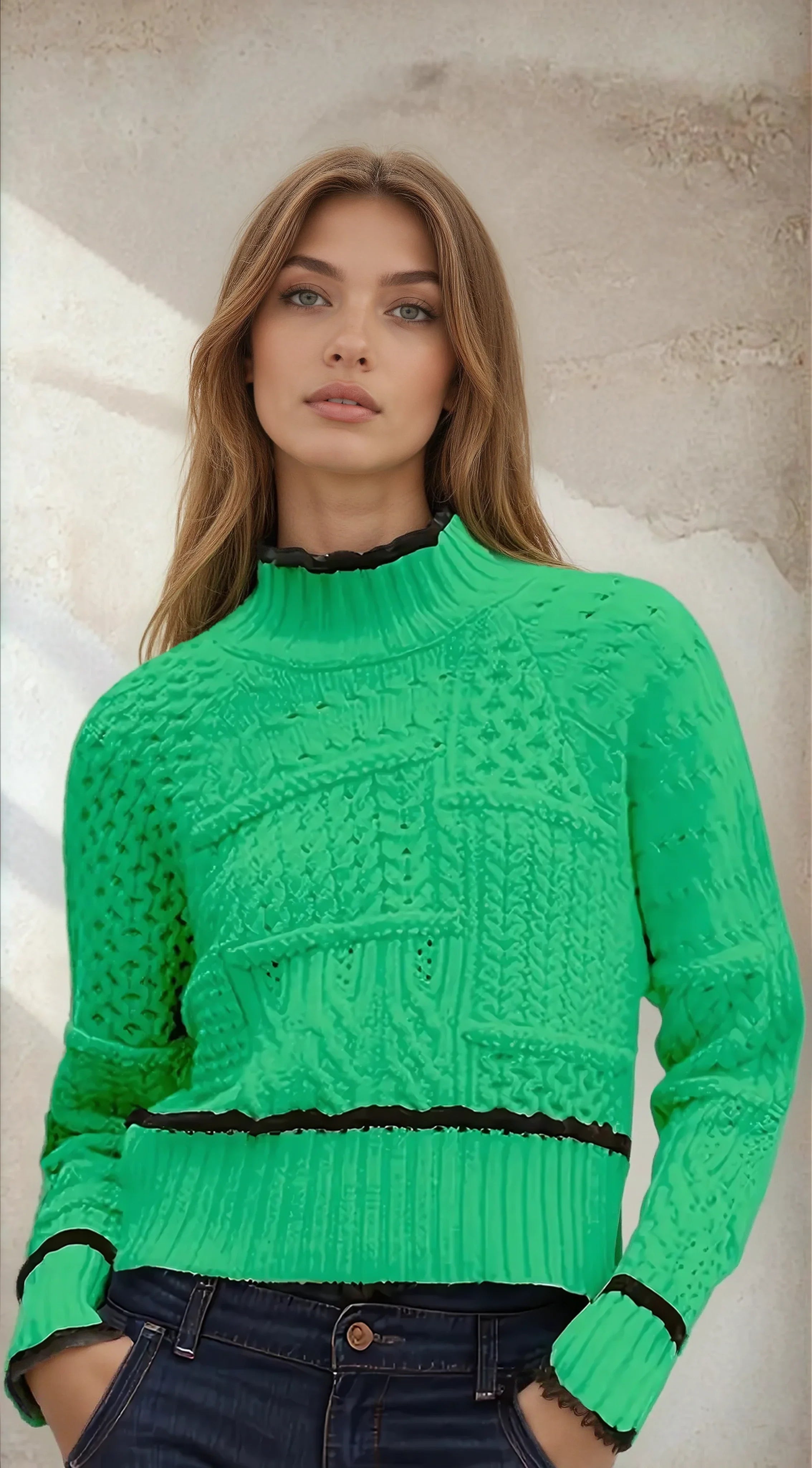 Anaïs™ Trendy Knitted Sweater