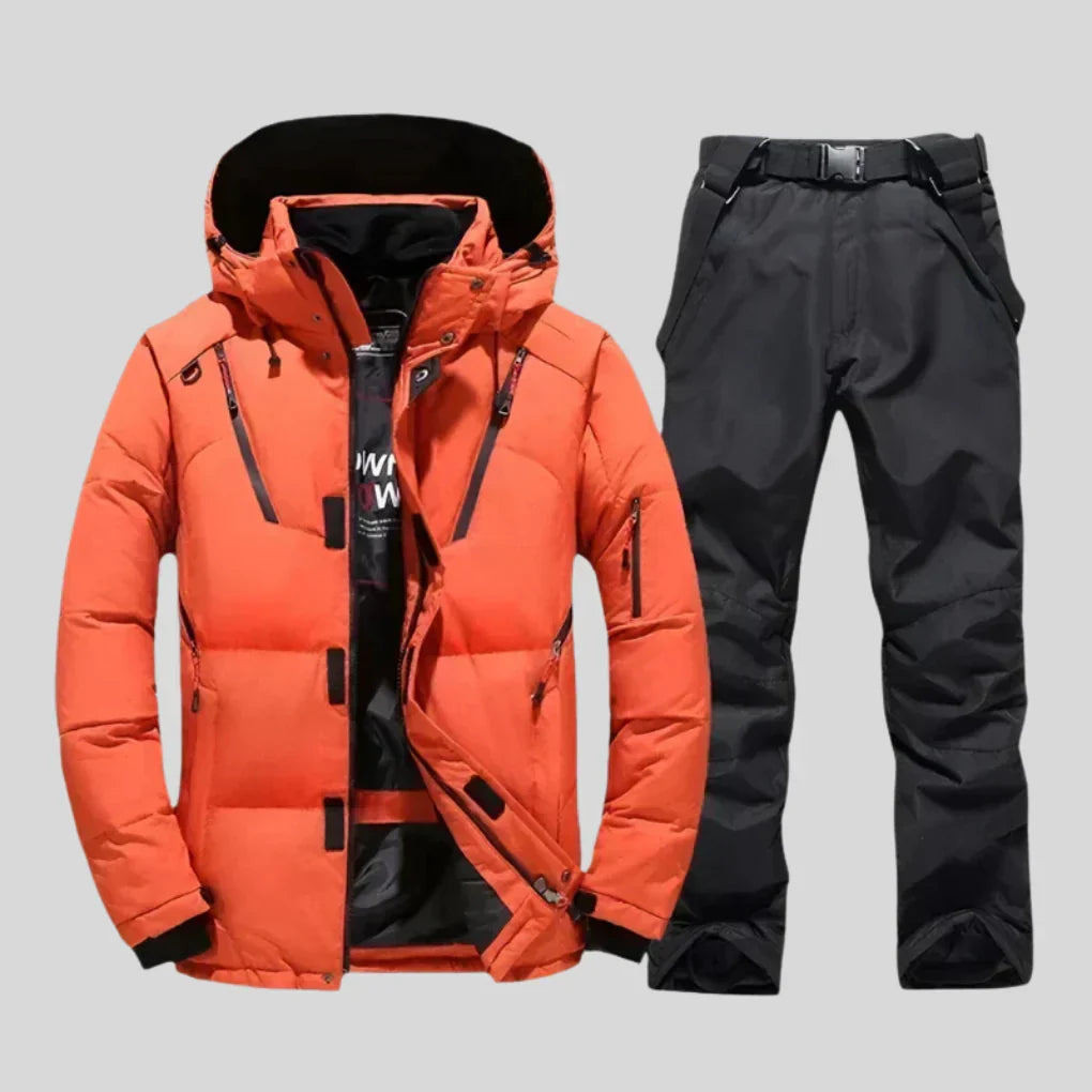 Waterproof Two Piece Ski Jacket and Pants Set for Men | Snowboard Winter Wear