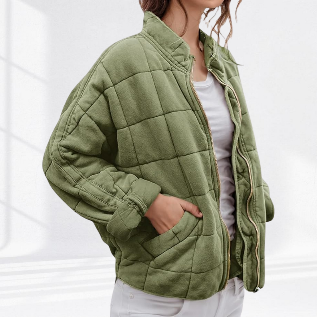 Lightweight Quilted Fitted Jacket for Women | Wrinkle Resistant
