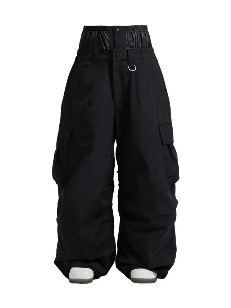 Loose Fit Baggy Cargo Snowboard Pants for Men | Winter Sports Multi Pocket
