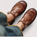 Brown and Black Mary Jane Shoes for Women | Orthopedic Support