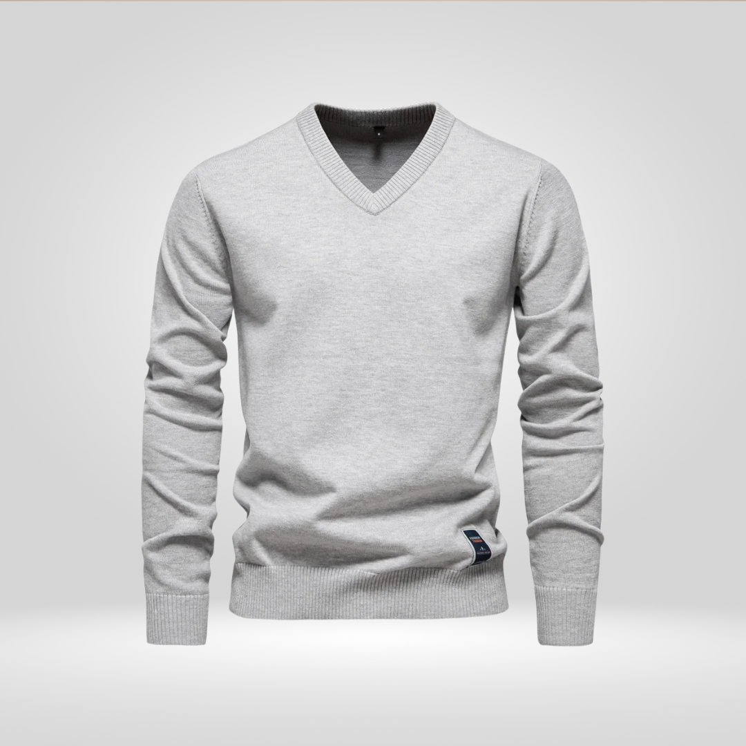 V-Neck Sweater – Soft Knitted Pullover with Timeless Style