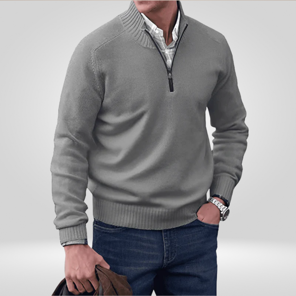 Men's Pullover with Zipper – Stylish and Comfortable Design