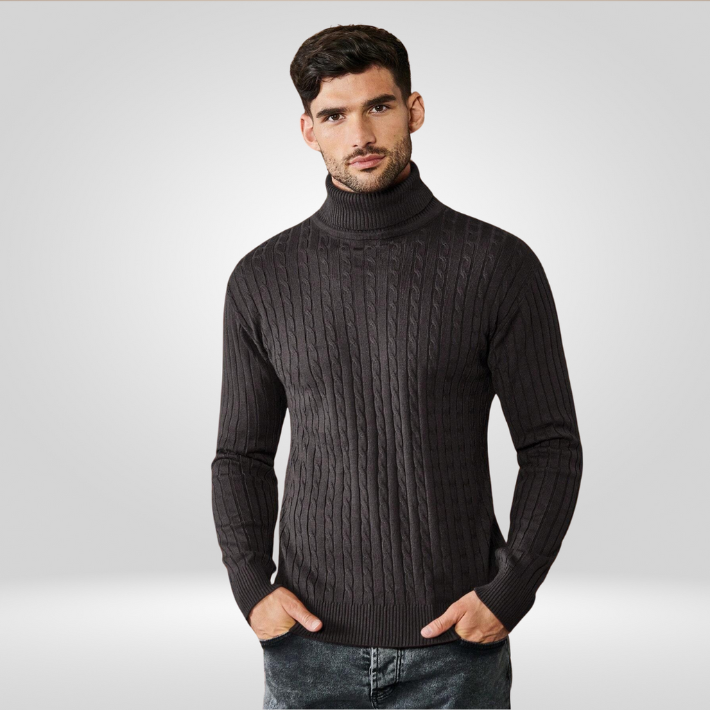 Men's Ribbed Turtleneck – Classic Sweater with Timeless Elegance