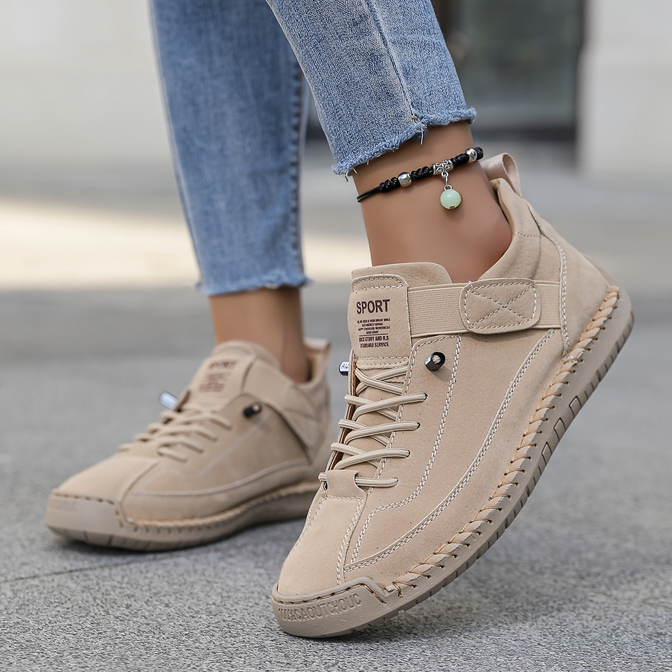 Slip-On Orthopedic Sneakers for Women with Velcro Strap