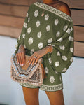 Viscose Lantern Sleeve Off-Shoulder Co-ord Set for Women | Summer