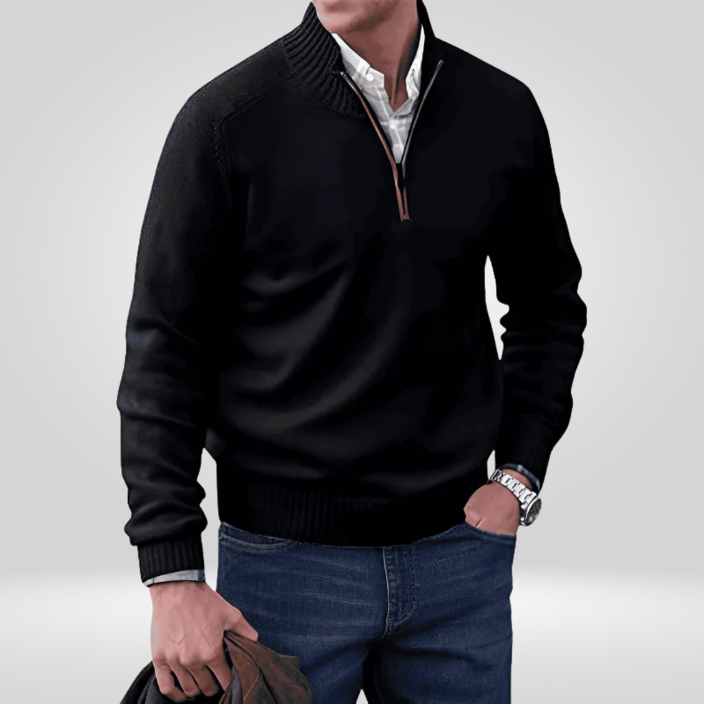 Men's Pullover with Zipper – Stylish and Comfortable Design