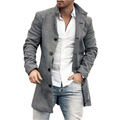 Elegant Men's Fitted Coat | Warm Long Coat