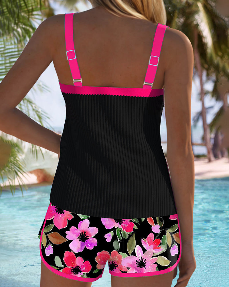 Women's Tummy Control Tankini Two-Piece Swimsuit for Women
