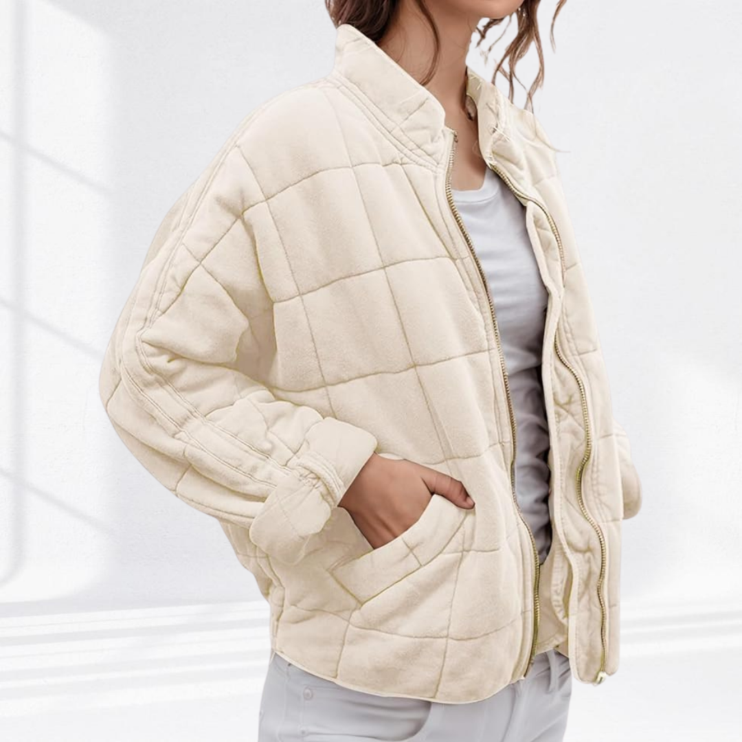 Lightweight Quilted Fitted Jacket for Women | Wrinkle Resistant