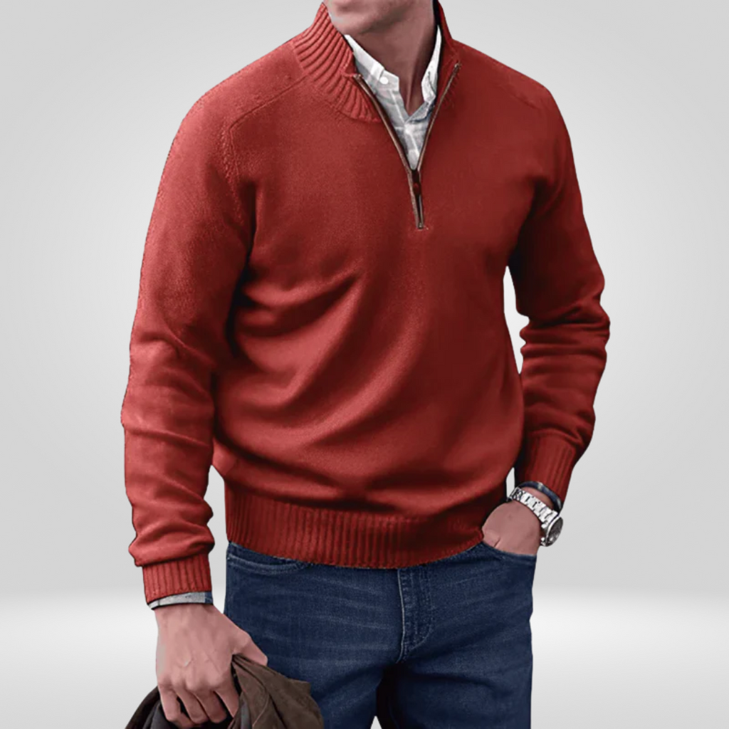 Men's Pullover with Zipper – Stylish and Comfortable Design
