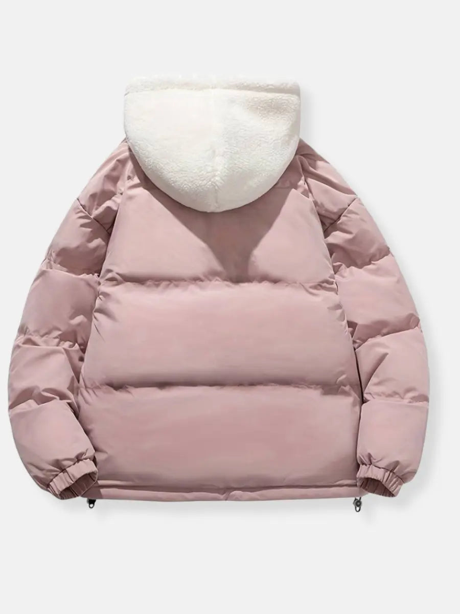 Warm Women's Winter Jacket with Zipper | Quilted with Hood