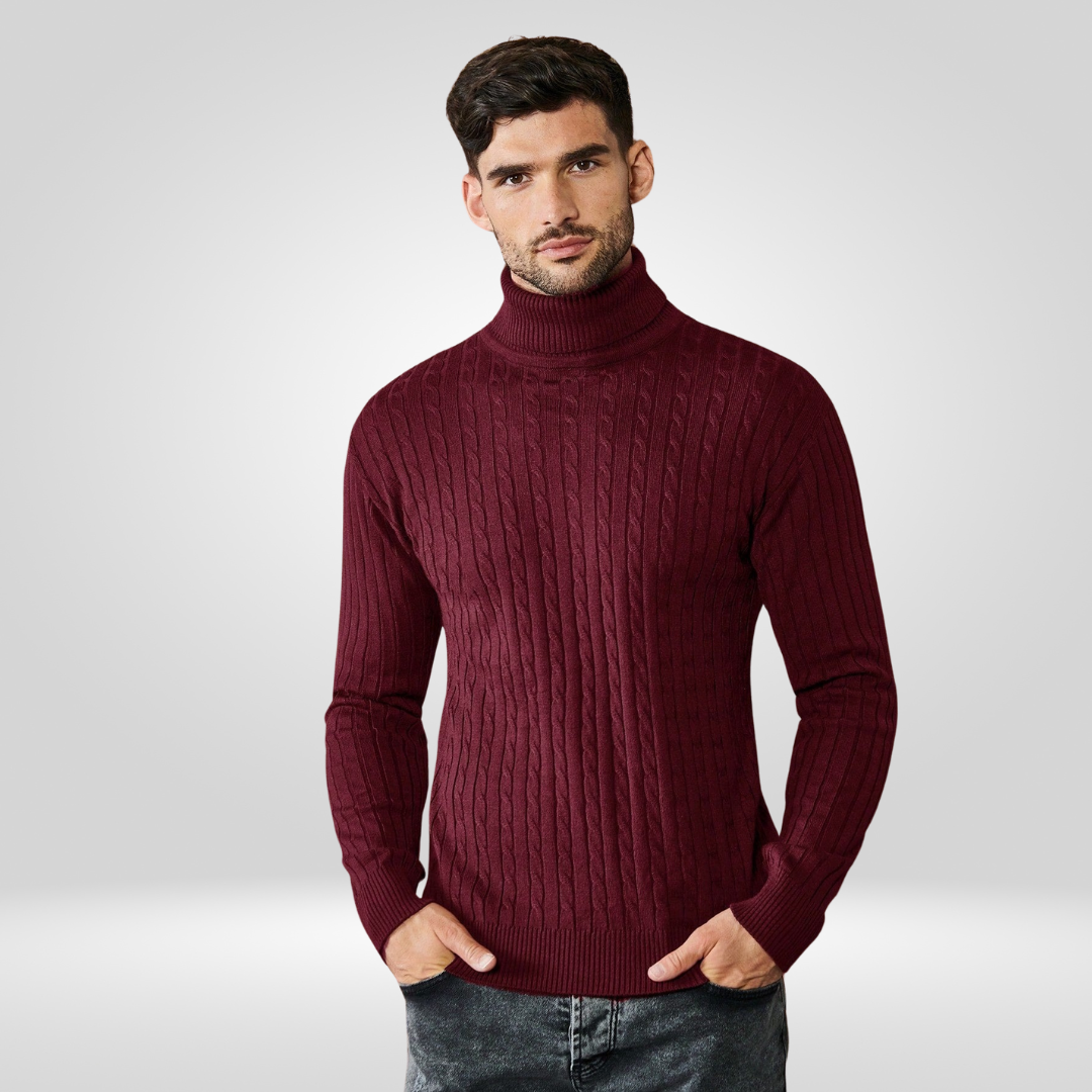 Men's Ribbed Turtleneck – Classic Sweater with Timeless Elegance