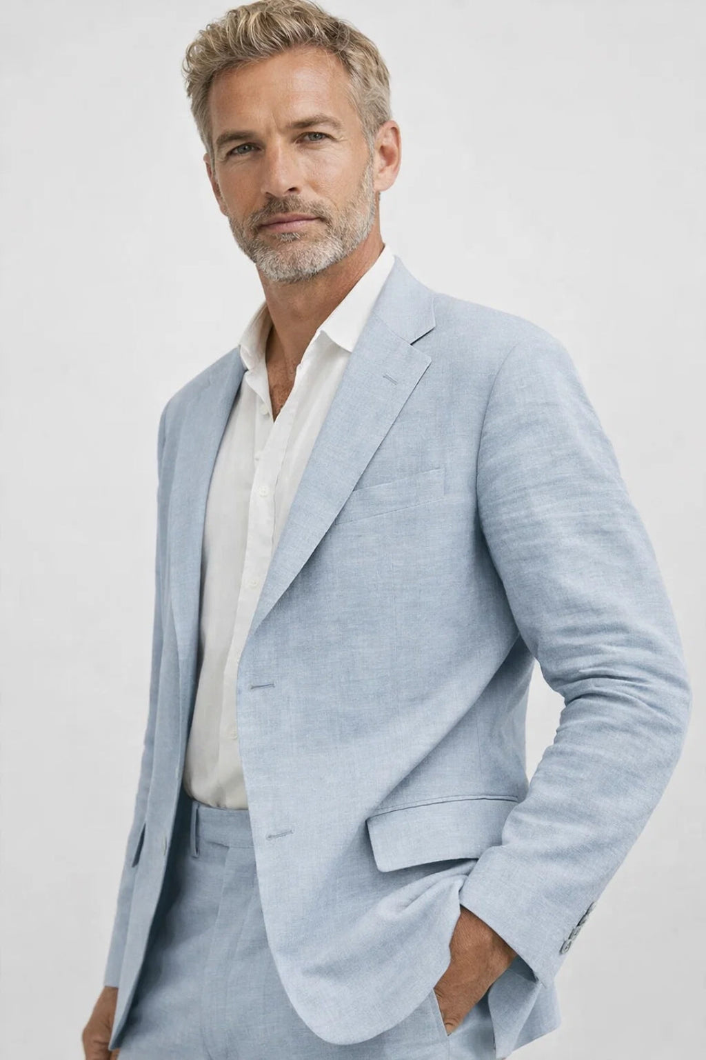 Two-Piece Linen Suit for Men | Regular Fit