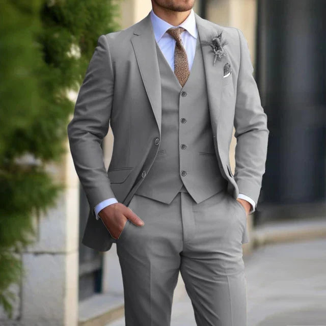 Champagne 3-Piece Suit for Men | Blazer Waistcoat and Trousers Set