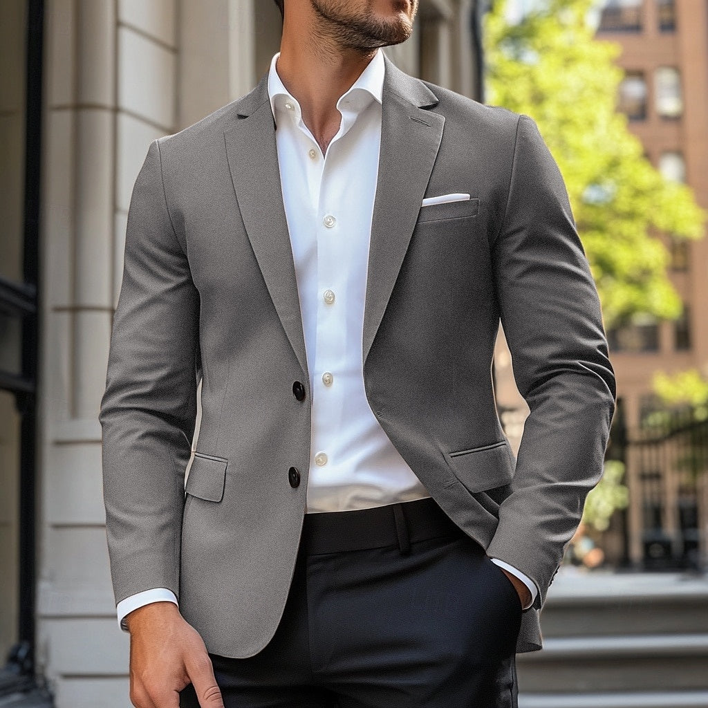 Single Breasted Standard Fit Casual Jacket for Men | Lightweight