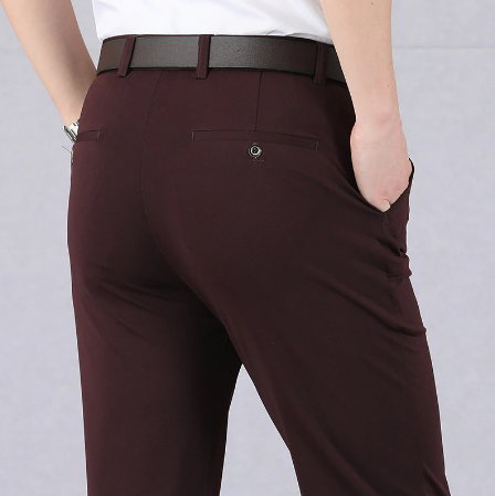 Stretch Loose Fit Pants with Elastic Waist and Pockets for Men | Workwear