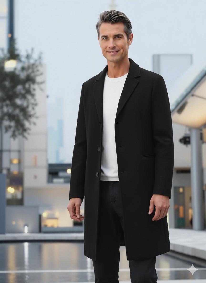 Men's Elegant Long Coat | Warm Winter Coat, Classic Style