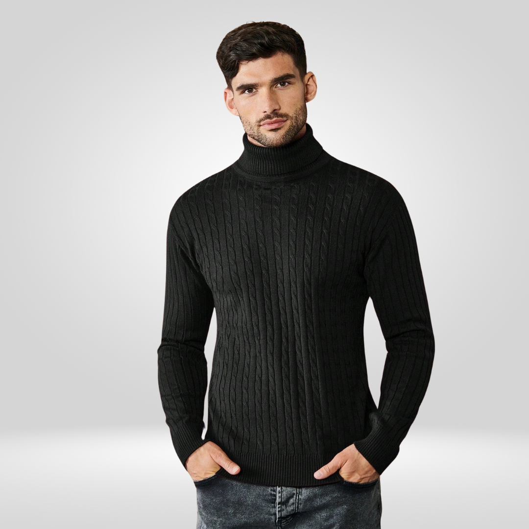 Men's Ribbed Turtleneck – Classic Sweater with Timeless Elegance