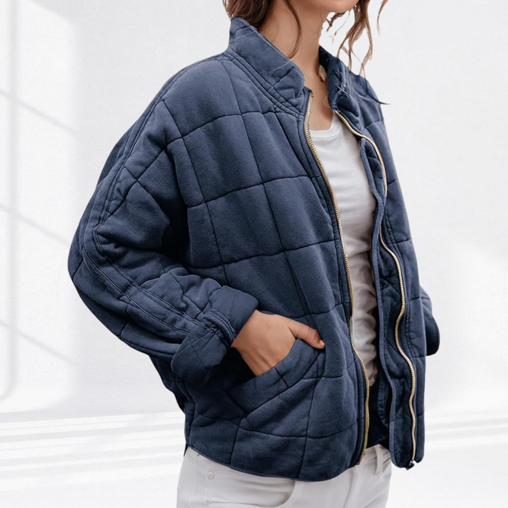 Lightweight Quilted Fitted Jacket for Women | Wrinkle Resistant