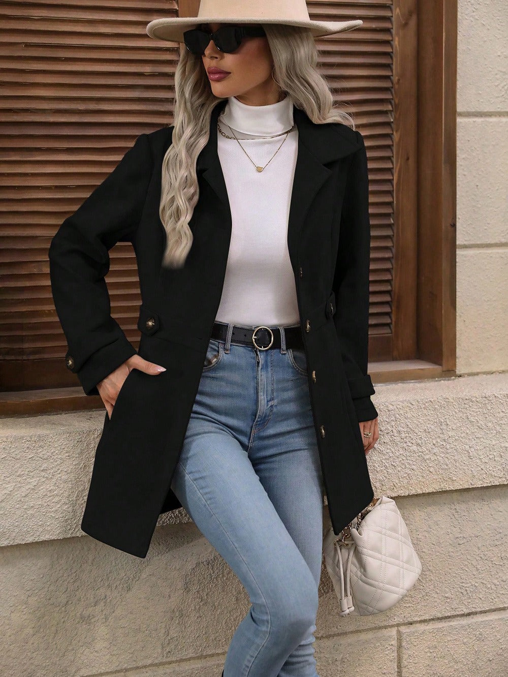 Women's Trench Coat | Adjustable Waist Belt