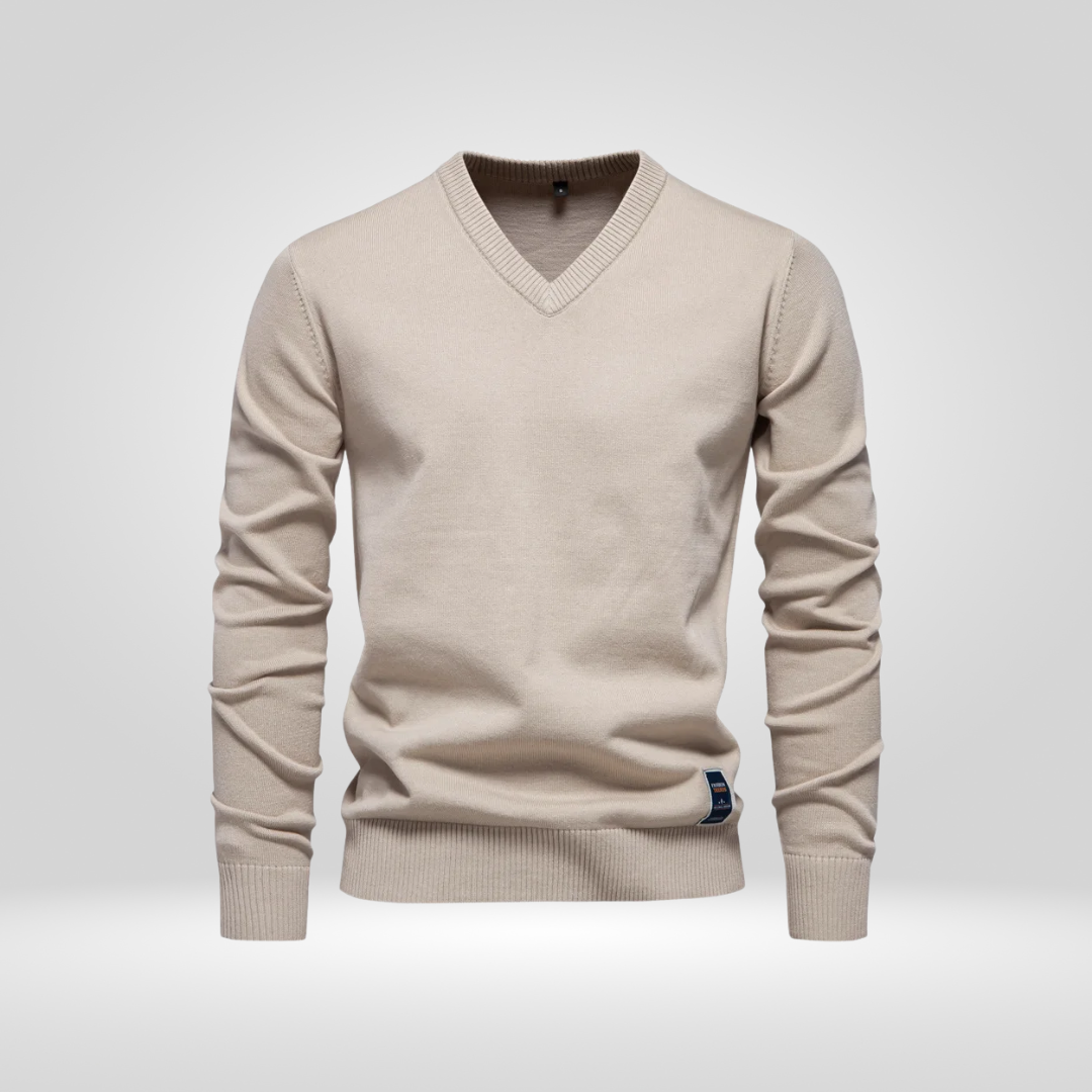 V-Neck Sweater – Soft Knitted Pullover with Timeless Style