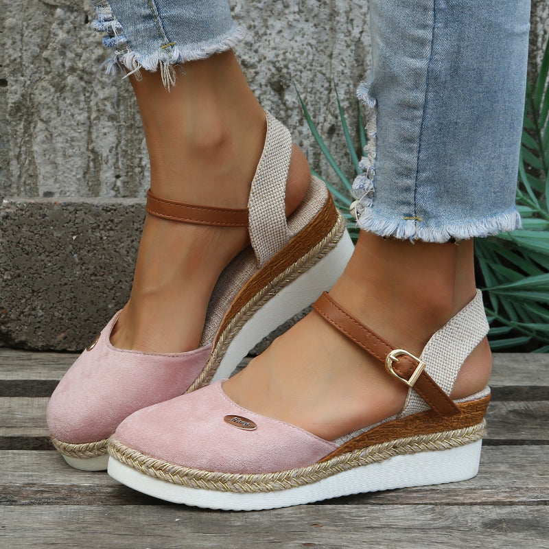 Brown Woven Cushioned Orthopedic Sandals for Women