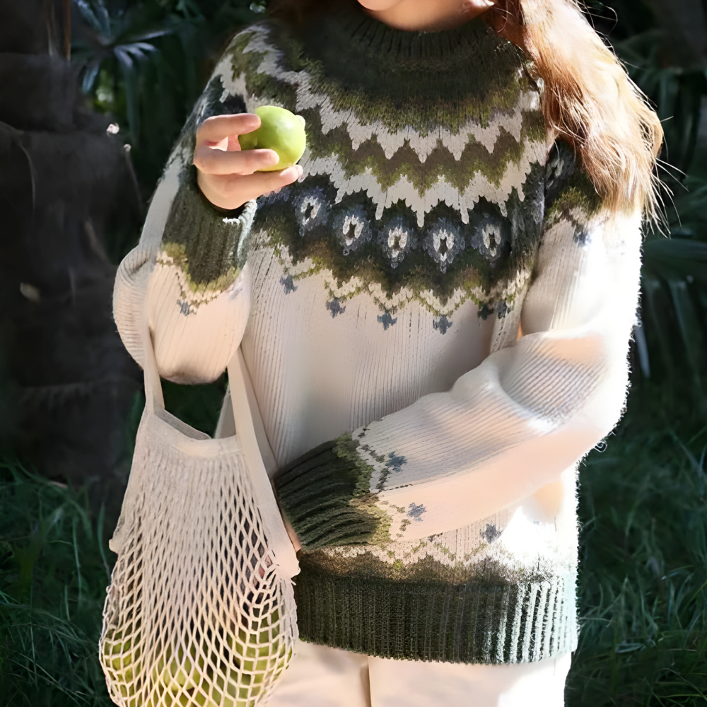 Ladies Fair Isle Winter Sweater | Relaxed Fit and Seasonal Pattern